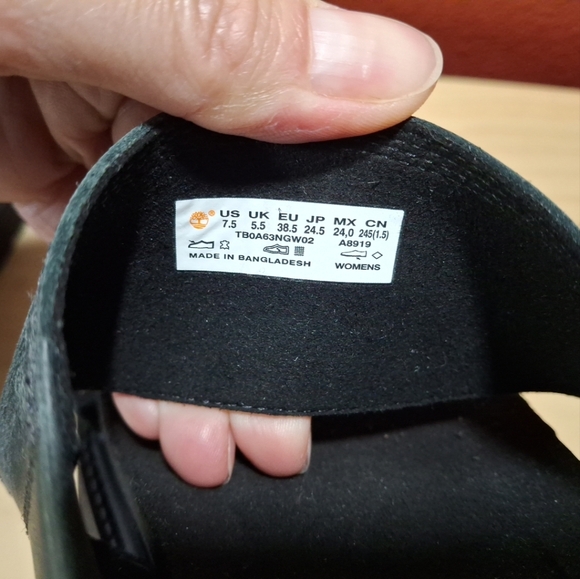 Timberland Clairemont Way Leather Slide Sandal - Chunky Lug look - Black - 7.5 - Picture 5 of 10